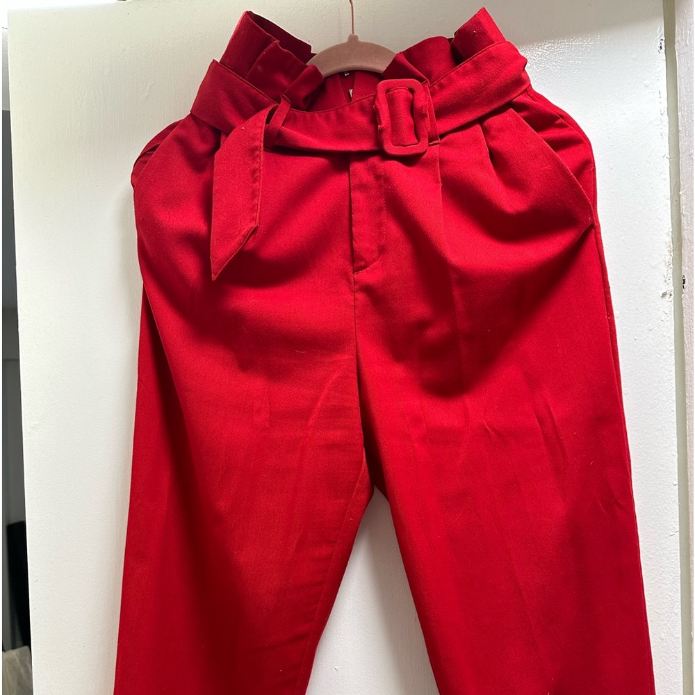 Women’s h&m red dress pants
